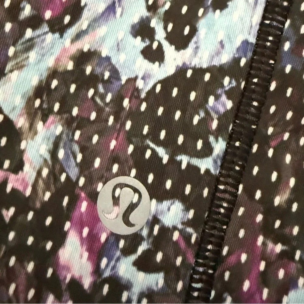 Lululemon What The Sport Short Floral Sport Tranquil Blue Dashing Purple Sz 6